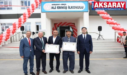 Hayırseverin yaptırdığı okul törenle açıldı